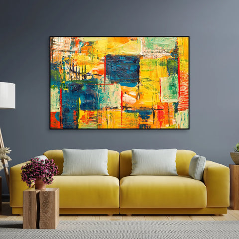 Abstract Art Wall Painting Floating Canvas Wall Painting