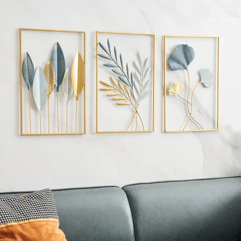 3 Panel Metal Wall Art