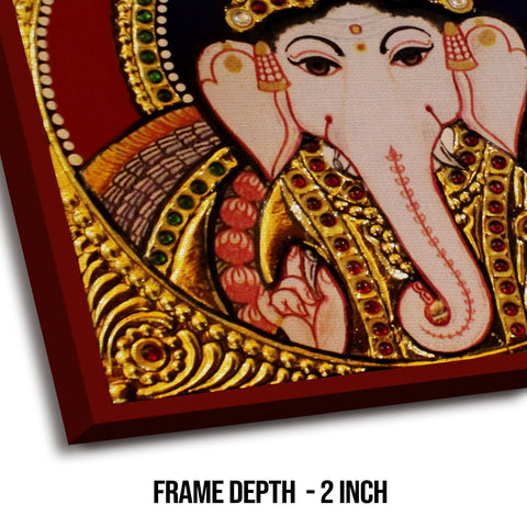 Indian Ethnic Tanjore Canvas Painting For Living Room and Office Wall Decoration