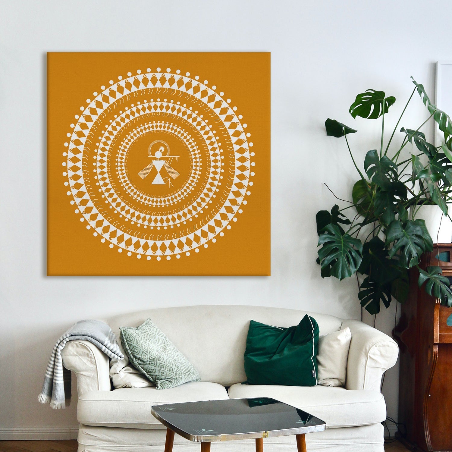 Indian Ethnic Warli Canvas Painting For Home and Hotels Wall Decoration