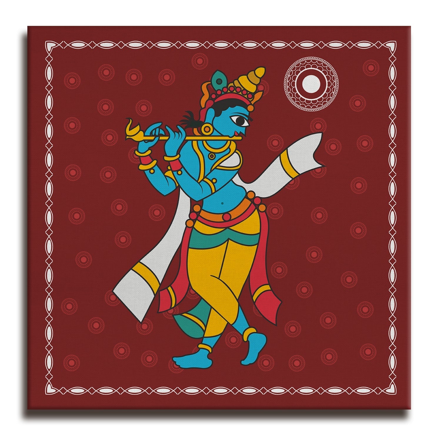 Indian Kalighat Wall Art Canvas Painting For Home and Office Wall Decoration