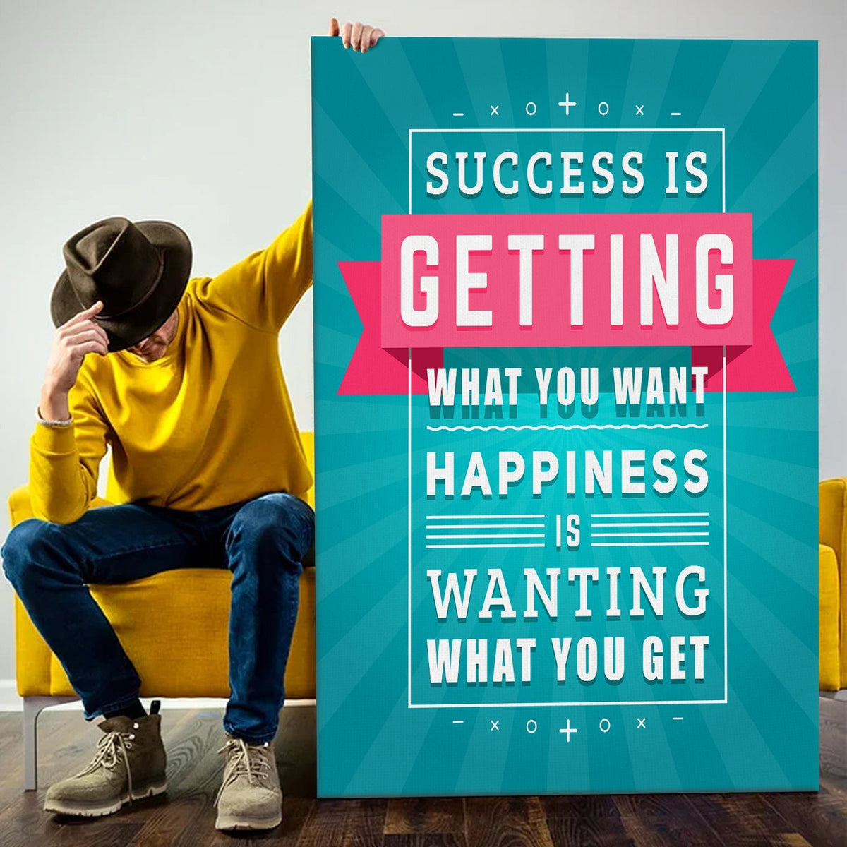 Inspirational Canvas Framed Posters With Motivational Quotes in Large Size for Office and Startups.