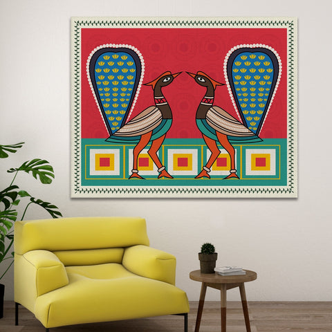 Kalighat Wall Art Large Size Canvas Painting For Home and Hotels Wall Decoration