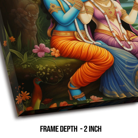 Krishna and Radha Wall Art Canvas Paintings For Bedroom Wall Decoration