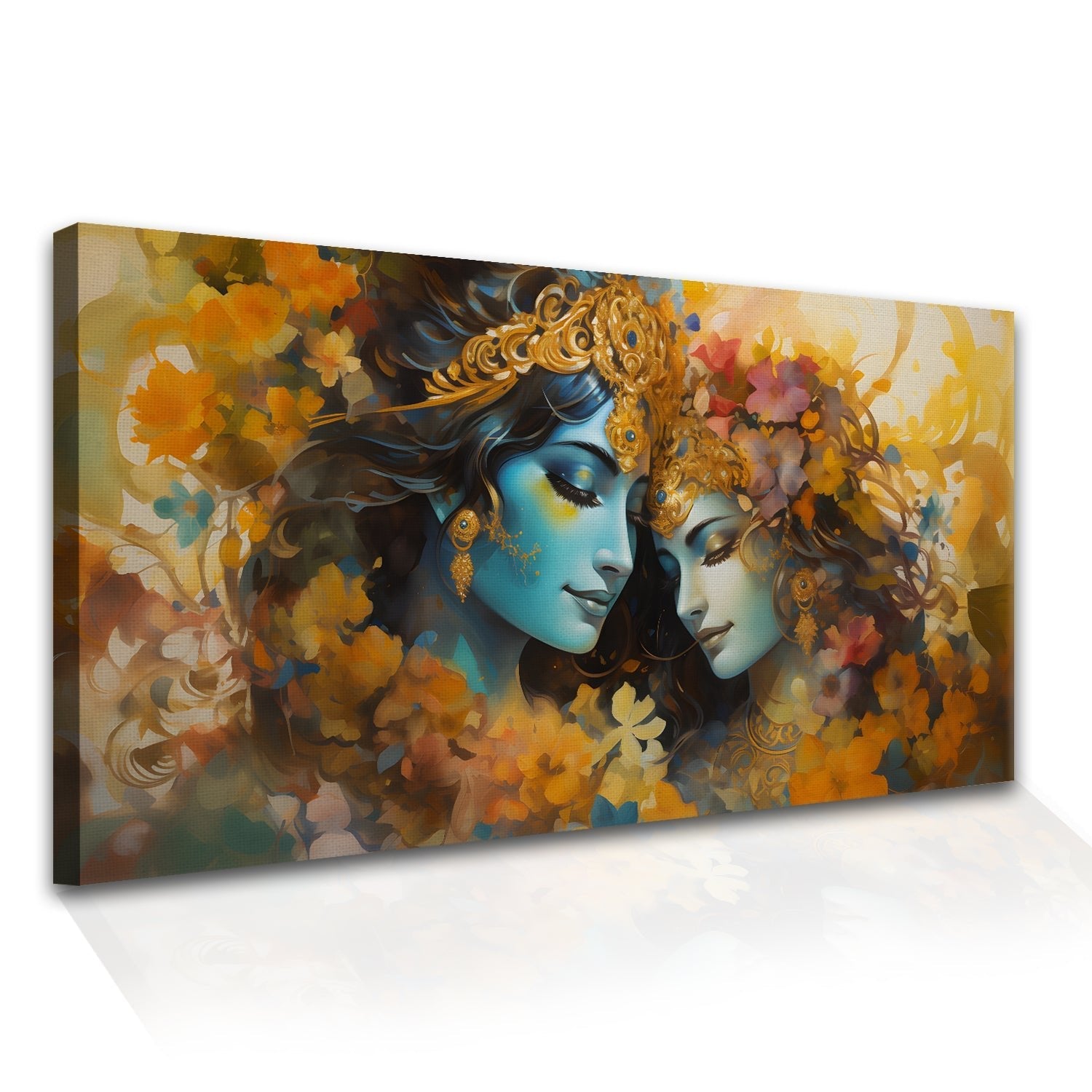 Krishna and Radha Wall Art Canvas Paintings For Home and Office Wall Decoration