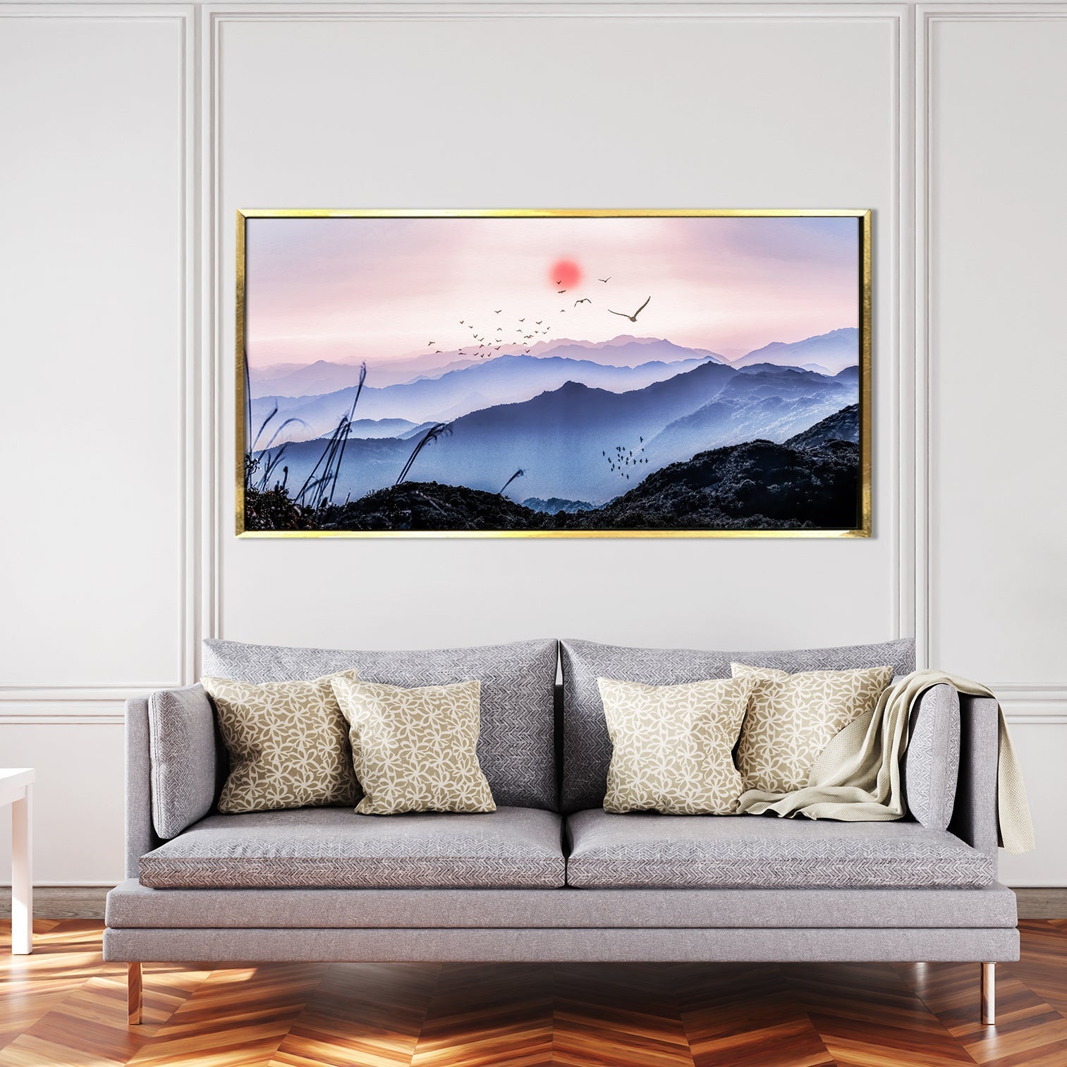 Landscapes Abstract Modern Art Large Canvas Paintings. Framed Digital Reprints of Famous and Vibrant Artwork (LDWA02)