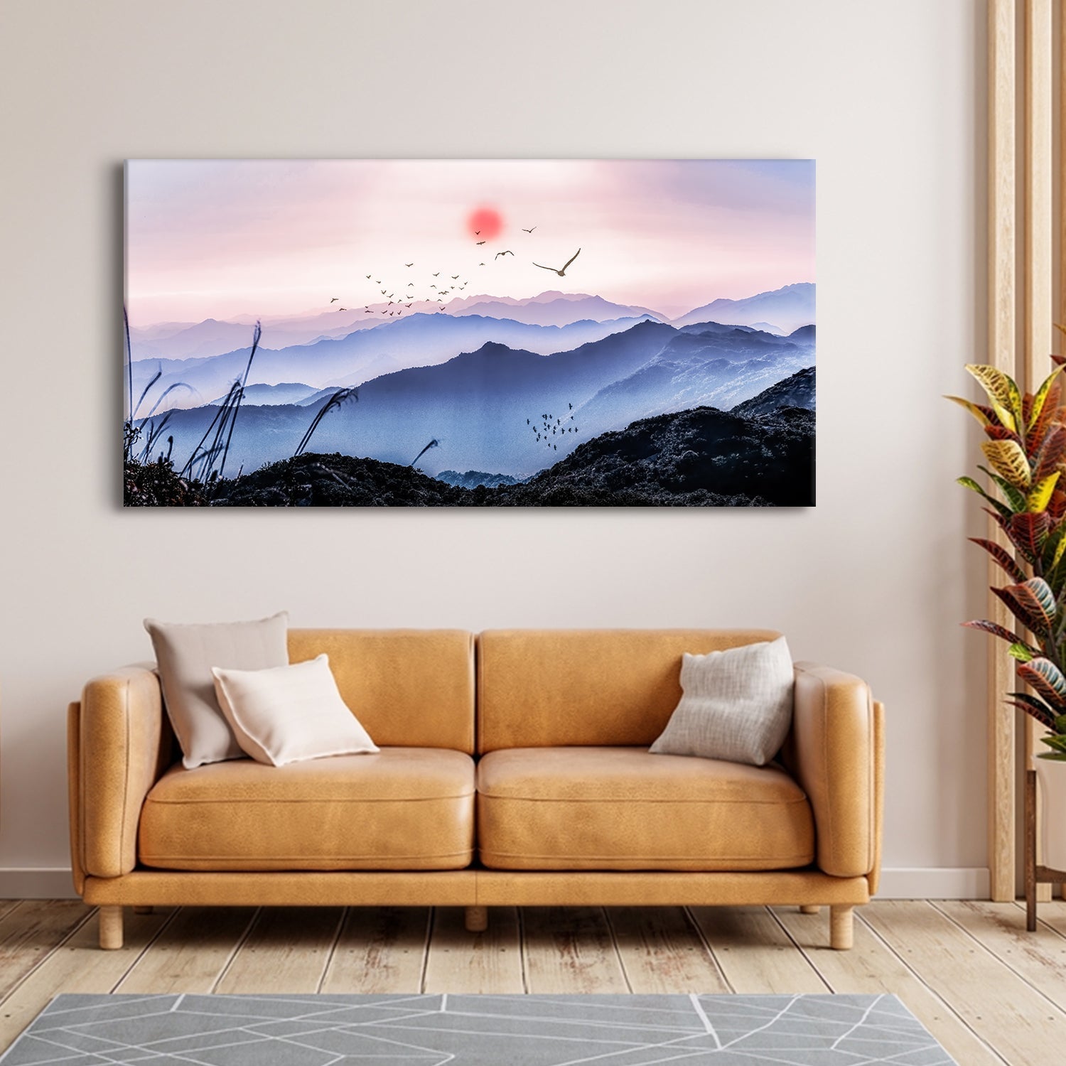 Landscapes Abstract Modern Art Large Canvas Paintings. Framed Digital Reprints of Famous and Vibrant Artwork (LDWA02)