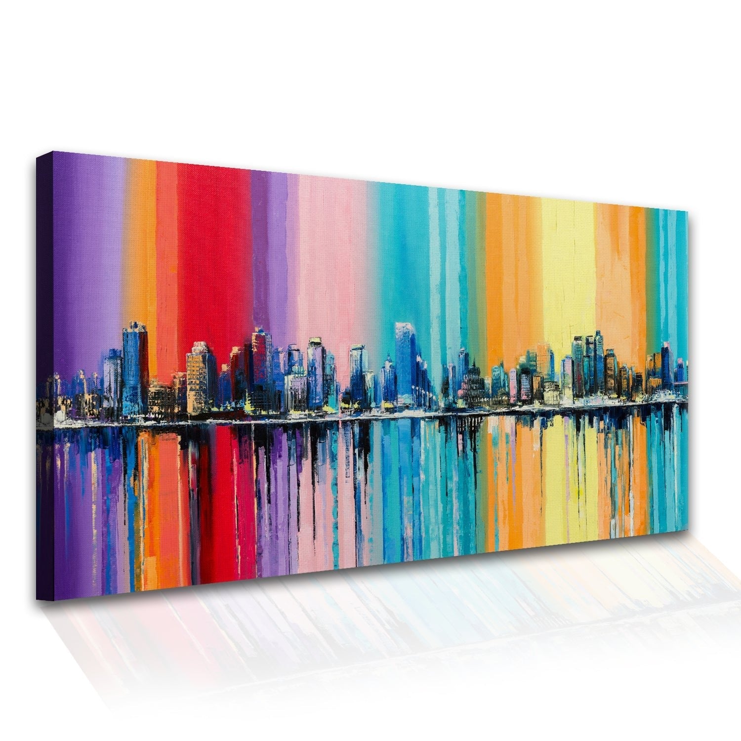 Landscapes Abstract Modern Art Large Canvas Paintings. Framed Digital Reprints of Famous and Vibrant Artwork (LDWA04)