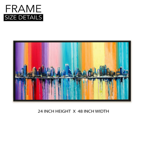 Landscapes Abstract Modern Art Large Canvas Paintings. Framed Digital Reprints of Famous and Vibrant Artwork (LDWA04)