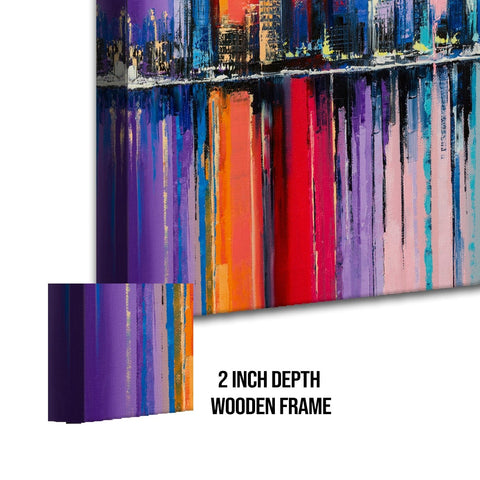 Landscapes Abstract Modern Art Large Canvas Paintings. Framed Digital Reprints of Famous and Vibrant Artwork (LDWA04)