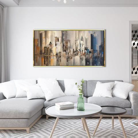 Landscapes Abstract Modern Art Large Canvas Paintings. Framed Digital Reprints of Famous and Vibrant Artwork (LDWA05)