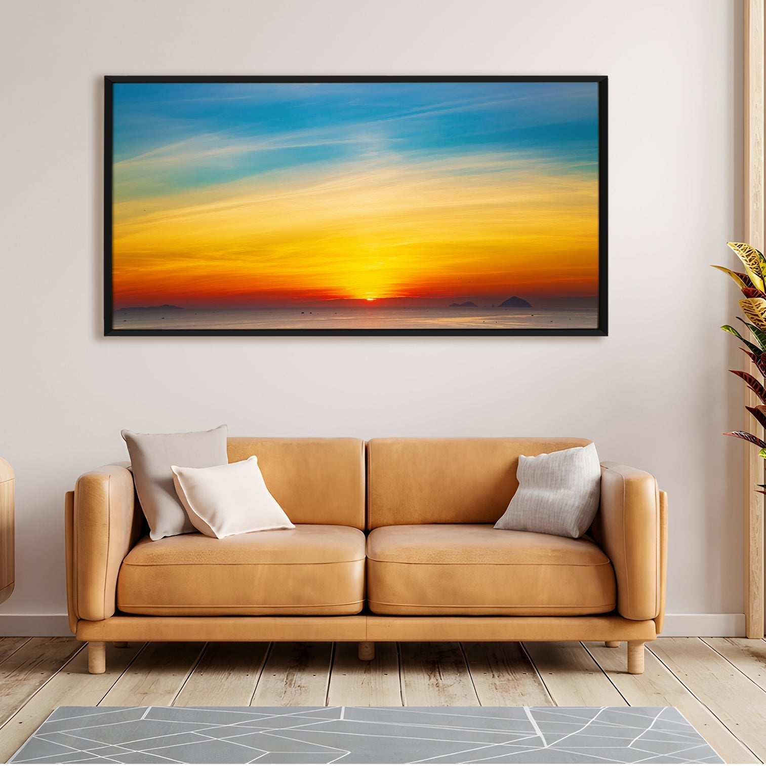 Landscapes Abstract Modern Art Large Canvas Paintings. Framed Digital Reprints of Famous and Vibrant Artwork (LDWA06)