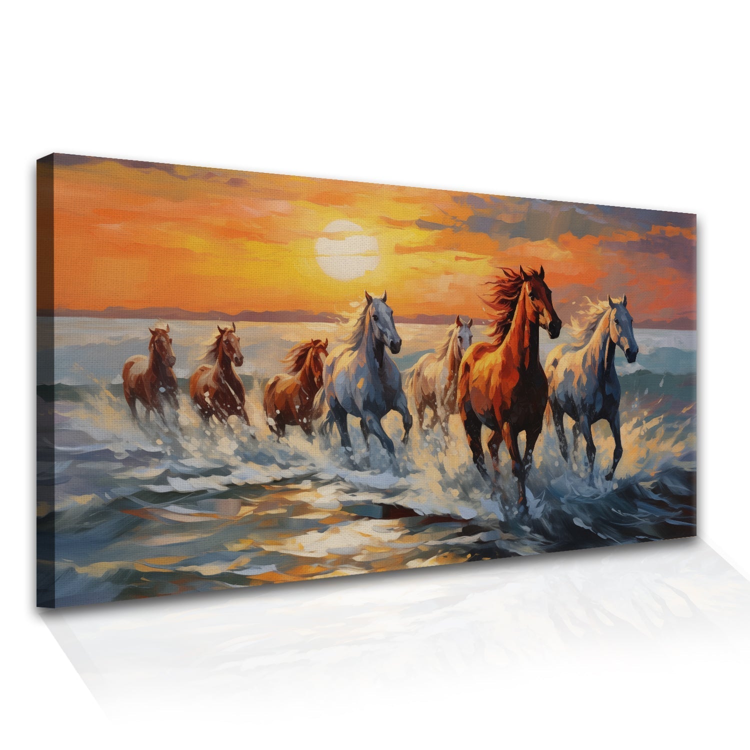 Large Wildlife Canvas Wall Art Painting for Living Room, Home, and Office.