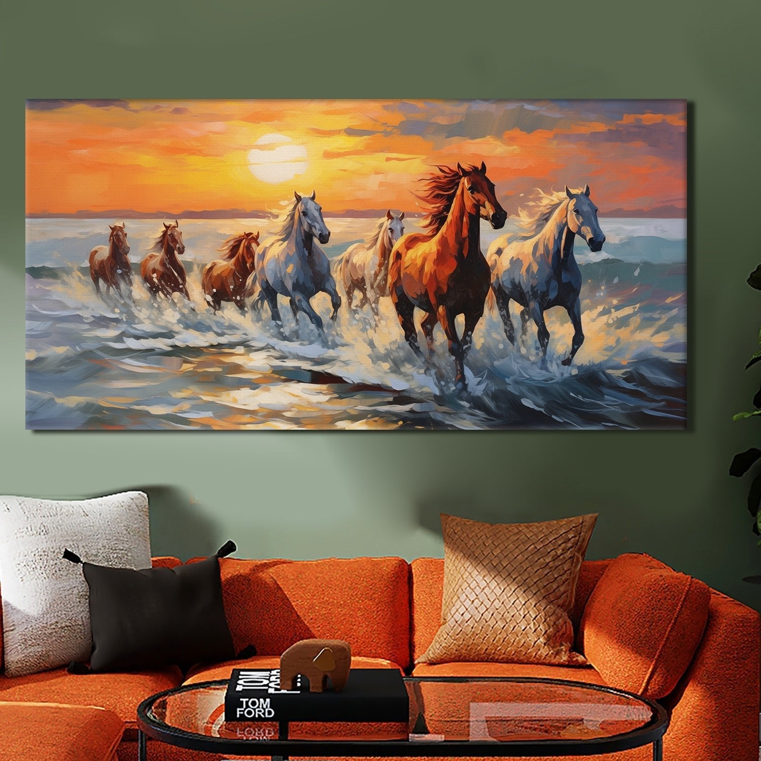 Large Wildlife Canvas Wall Art Painting for Living Room, Home, and Office.