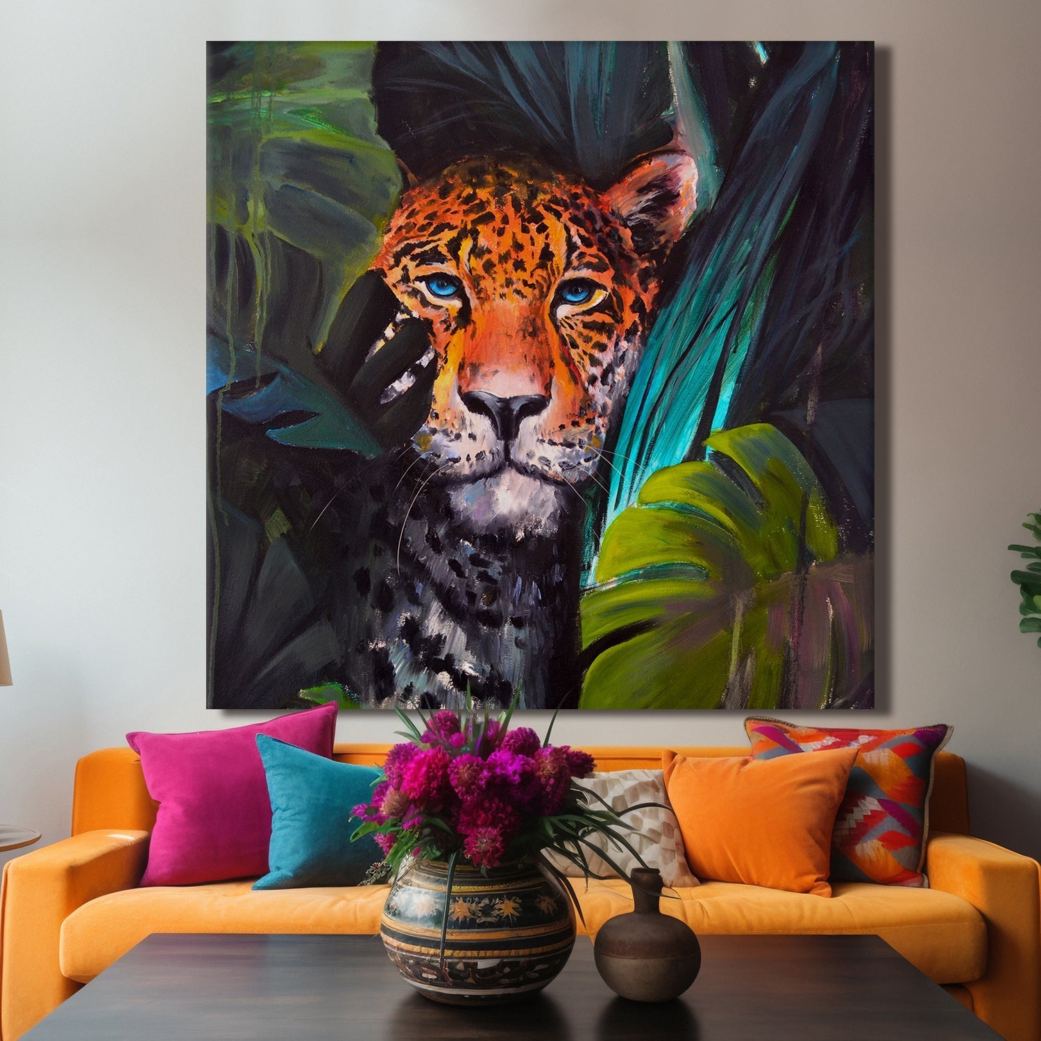 Large Wildlife Canvas Wall Art Painting for Living Room, Home, and Office.