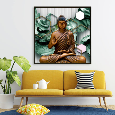 Lord Buddha Wall Art Painting For Bedroom and Living Room Wall Decoration