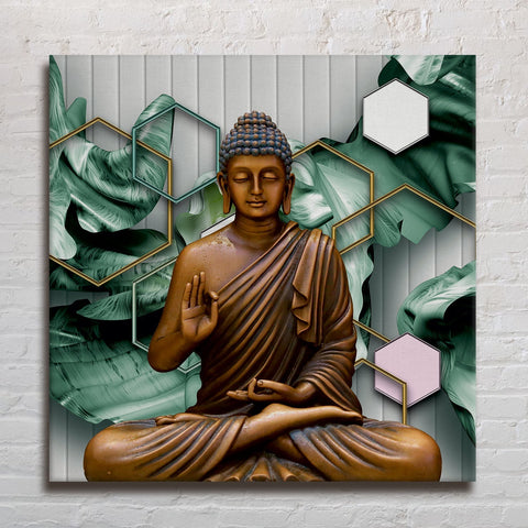 Lord Buddha Wall Art Painting For Bedroom and Living Room Wall Decoration