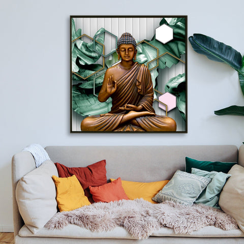 Lord Buddha Wall Art Painting For Bedroom and Living Room Wall Decoration