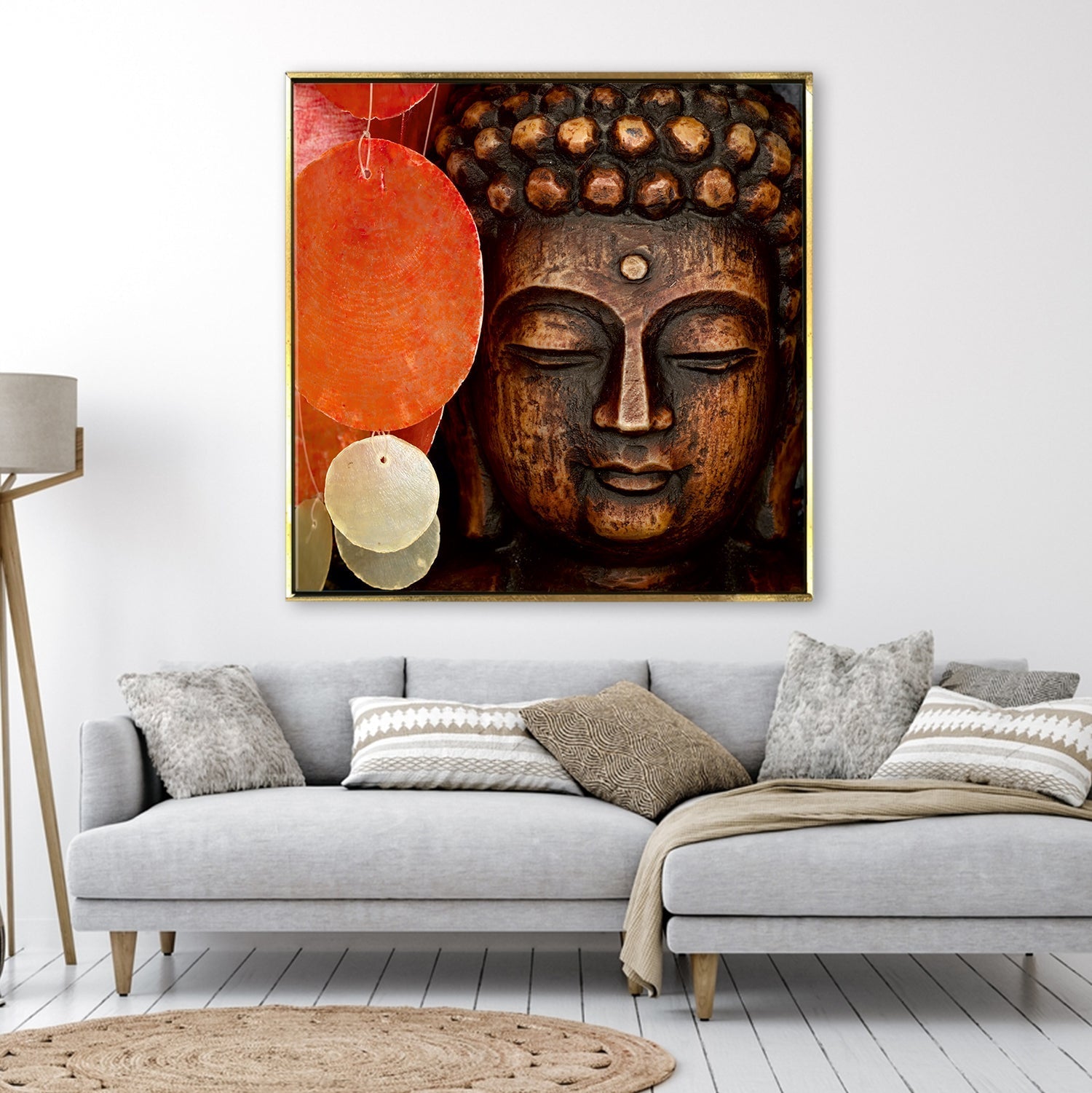 Lord Buddha Wall Art Painting For Bedroom and Office Wall Decoration