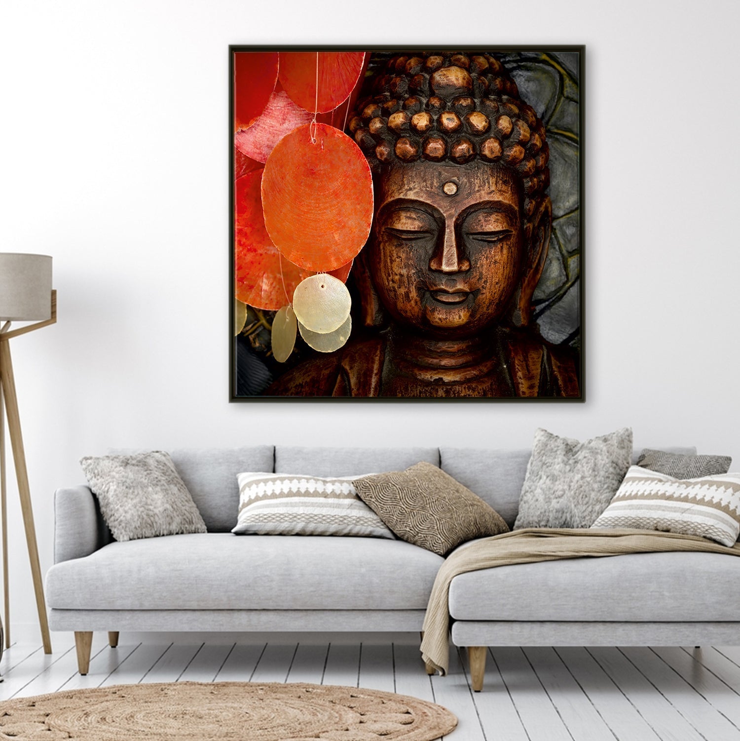 Lord Buddha Wall Art Painting For Bedroom and Office Wall Decoration