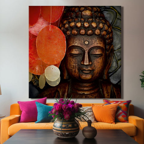 Lord Buddha Wall Art Painting For Bedroom and Office Wall Decoration