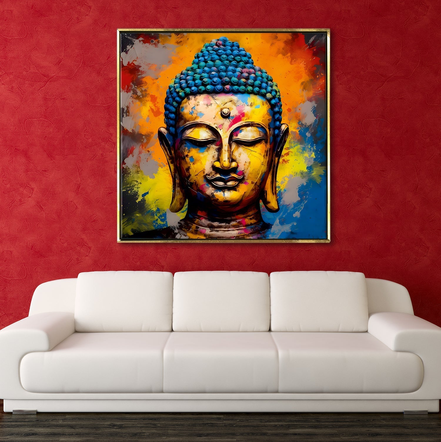 Lord Buddha Wall Art Painting For Living room and Office Wall Decoration