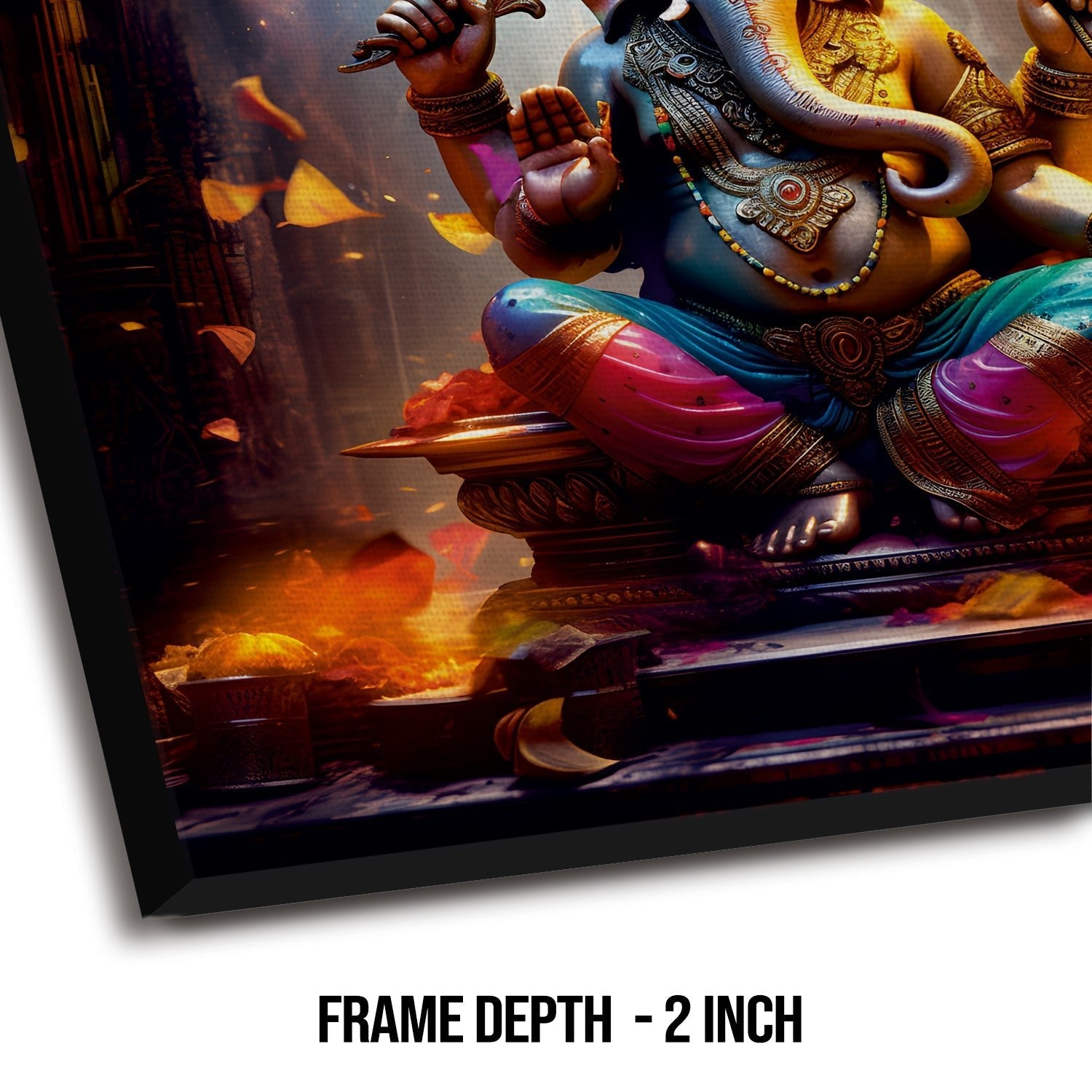 Lord Ganesha Canvas Painting Framed For Home and office Wall decoration