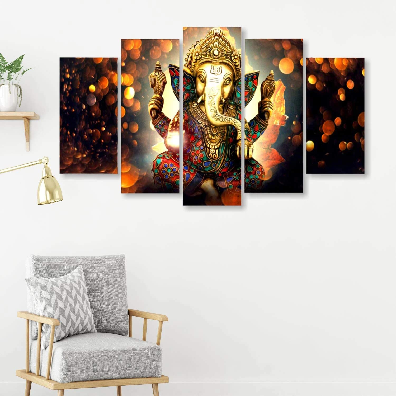 Lord Ganesha Vastu Wall Art Painting For Living Room Wall Decoration