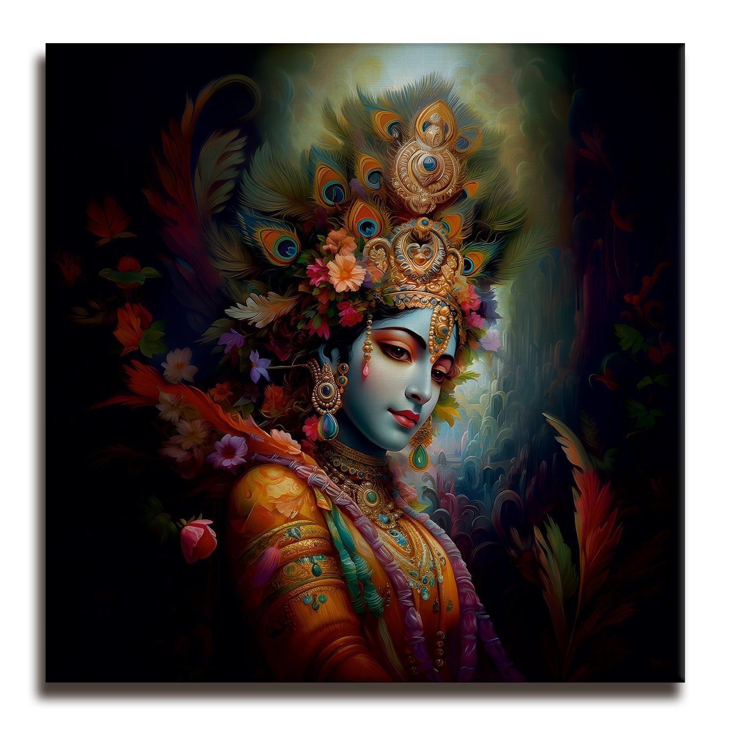 Lord Krishna Wall Art Canvas Paintings for Home and Office Wall Decoration