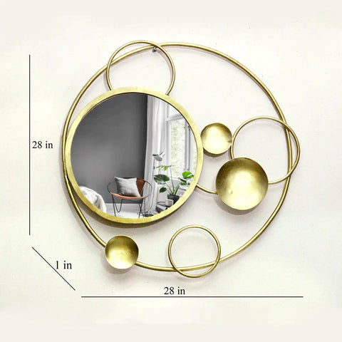 Abstract Circular Round Mirror Wall Decor