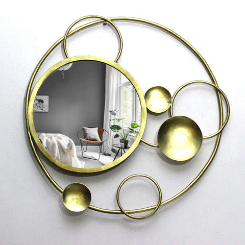 Abstract Circular Round Mirror Wall Decor