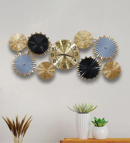 Metal Decorative Horizontal Wall Clock