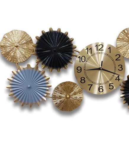 Metal Decorative Horizontal Wall Clock