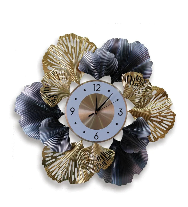 Metal Floral Wall Clock