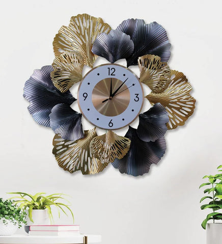 Metal Floral Wall Clock