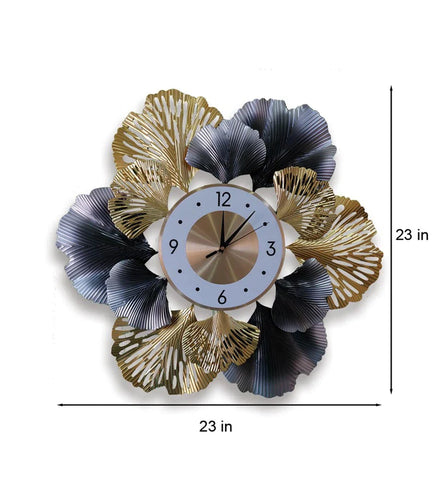 Metal Floral Wall Clock