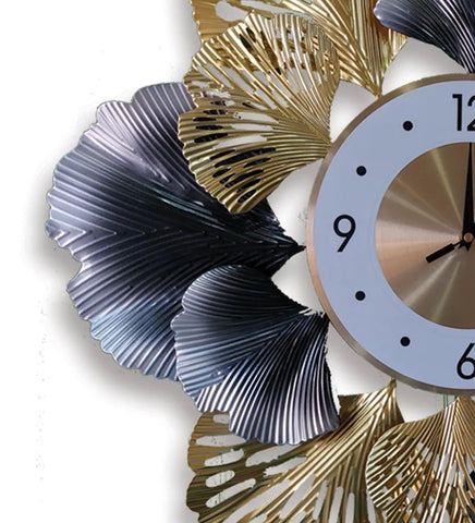 Metal Floral Wall Clock