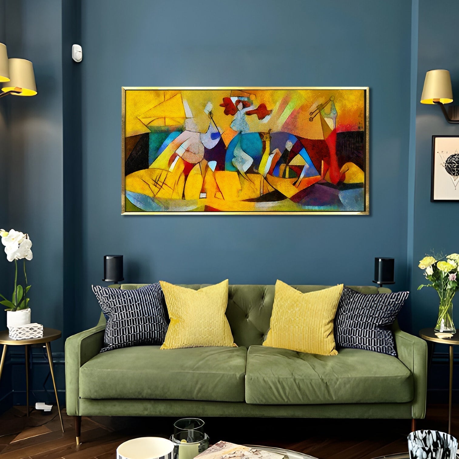 Modern Art Large Canvas Paintings. Framed Digital Reprints of Famous and Vibrant Artwork