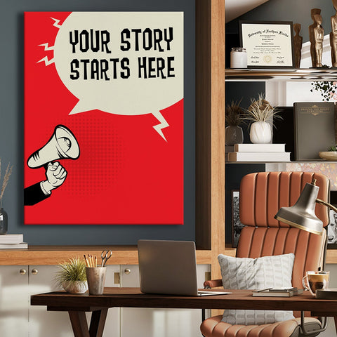 Motivational Canvas Framed Posters With Inspiring Quotes in Large Size for Office and Startups.