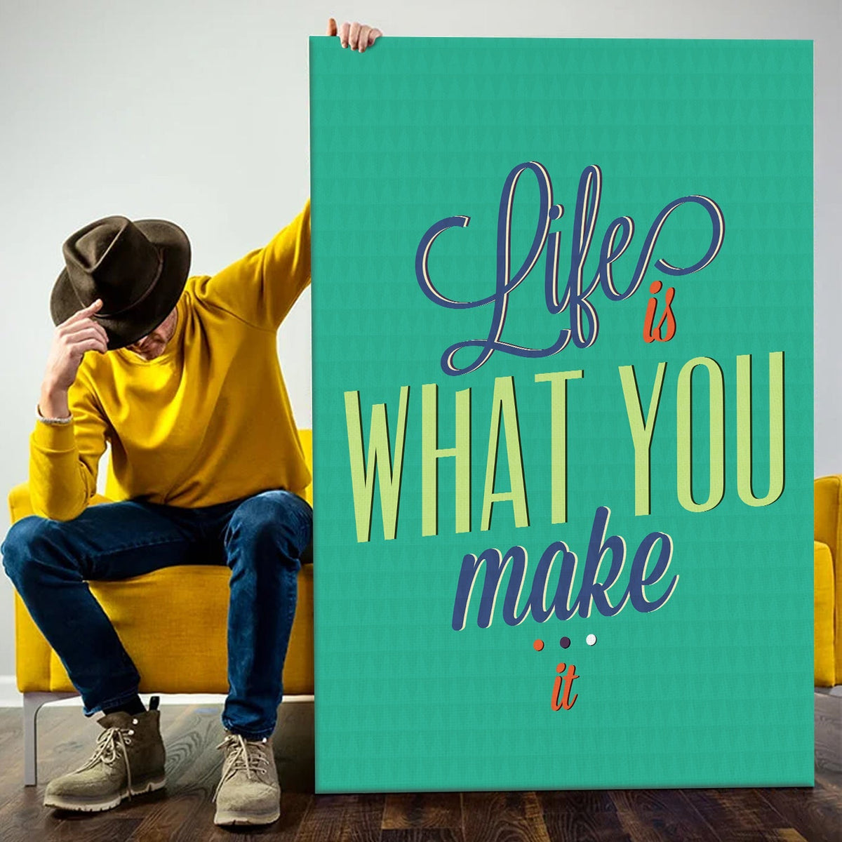 Motivational Canvas Framed Posters With Inspiring Quotes in Large Size for Office and Startups.