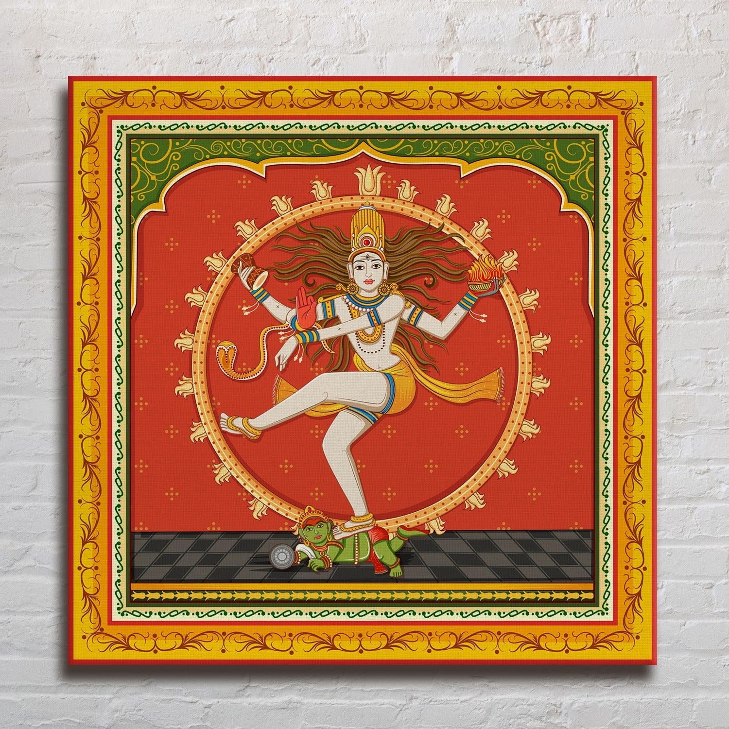 Natraj Dancing Pose Wall Art Canvas Painting For Home and Office Wall Decoration