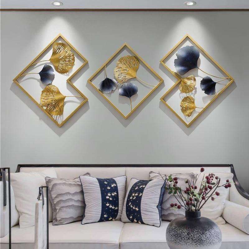 Set of 3 Frames Metal Wall Art