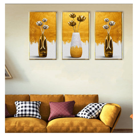 Products Luxury High End flower Painting(3_Panels)