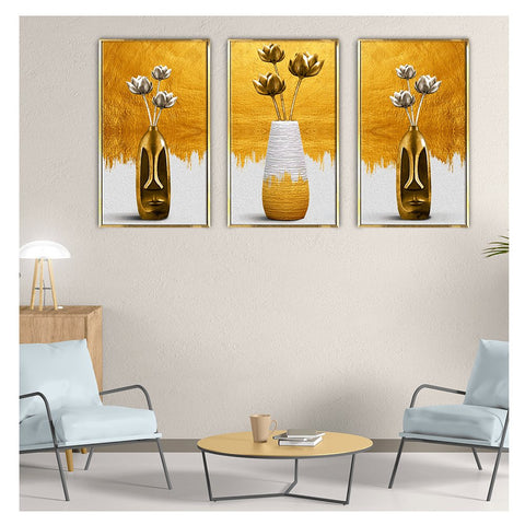 Products Luxury High End flower Painting(3_Panels)