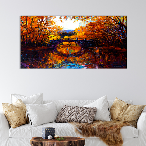 Autumn Forest Tree Canvas Print Wall Painting