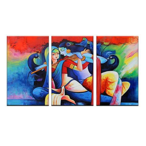 Radha Krishna Wall Art Canvas Paintings For Home and Hotels Wall Decoration