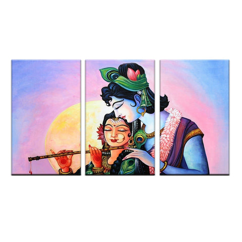 Radha Krishna Wall Art Canvas Paintings For Living Room Wall Decoration