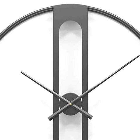 Black Metal Minimalist Metal Wall Clock