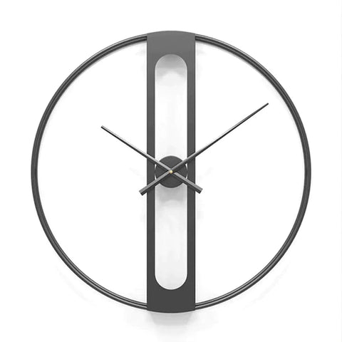 Black Metal Minimalist Metal Wall Clock