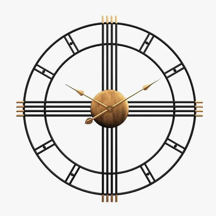 Classic Black Metal Wall Clock